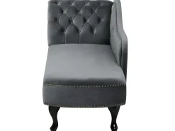 Chaise longue versione sinistra NIMES Velluto Grigio