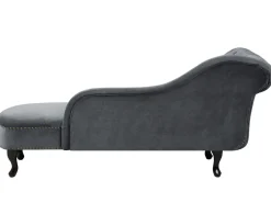 Chaise longue versione sinistra NIMES Velluto Grigio
