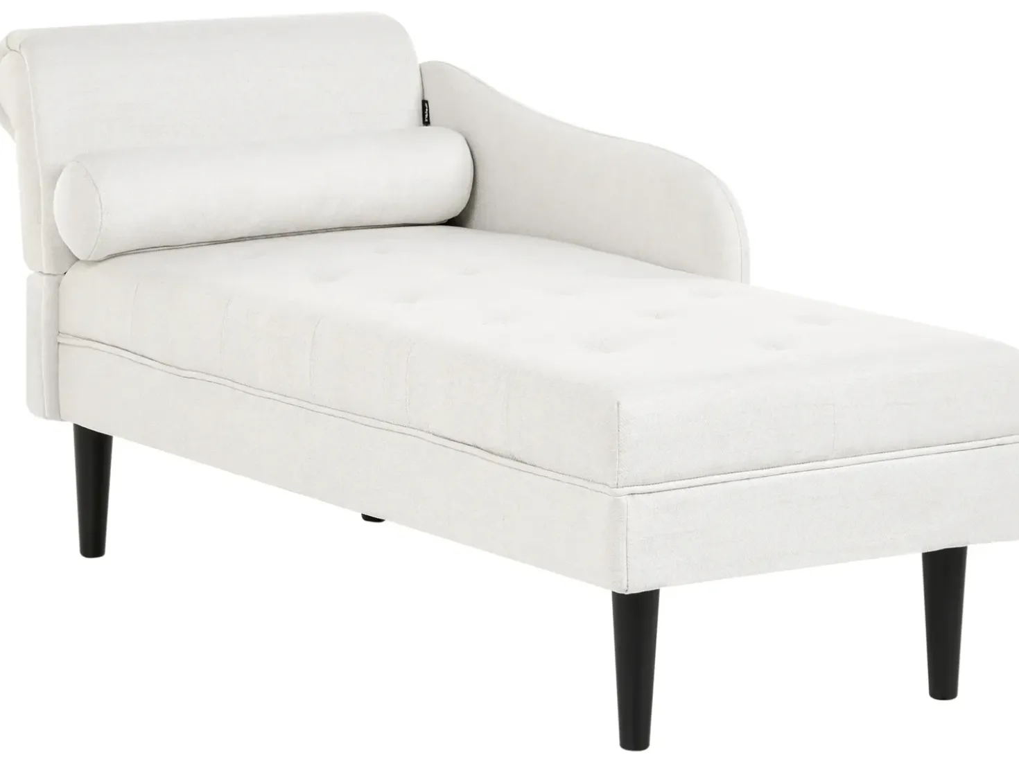 Chaise longue versione sinistra YVOIRE Tessuto Bianco sporco