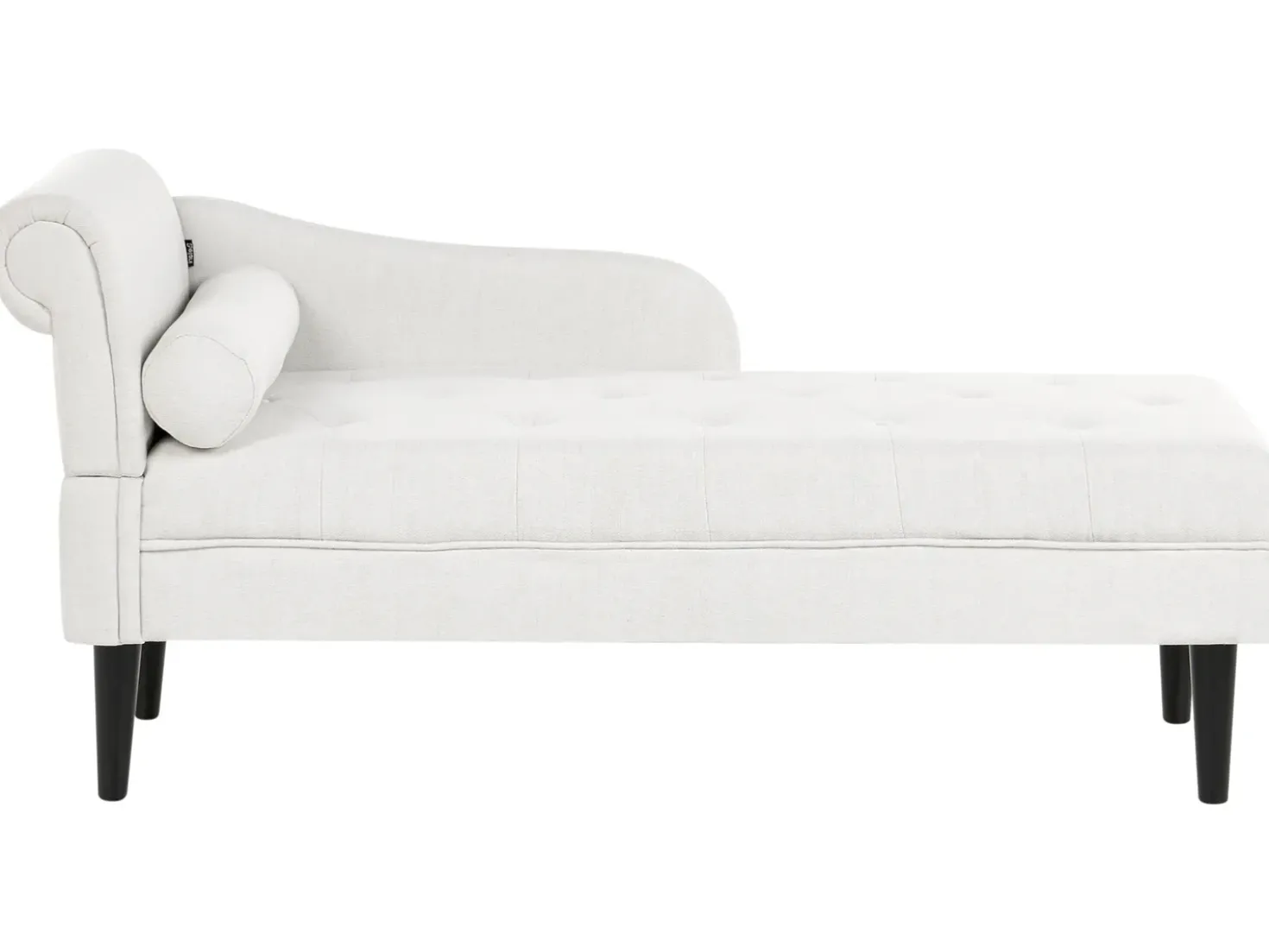 Chaise longue versione sinistra YVOIRE Tessuto Bianco sporco