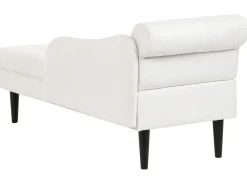 Chaise longue versione sinistra YVOIRE Tessuto Bianco sporco