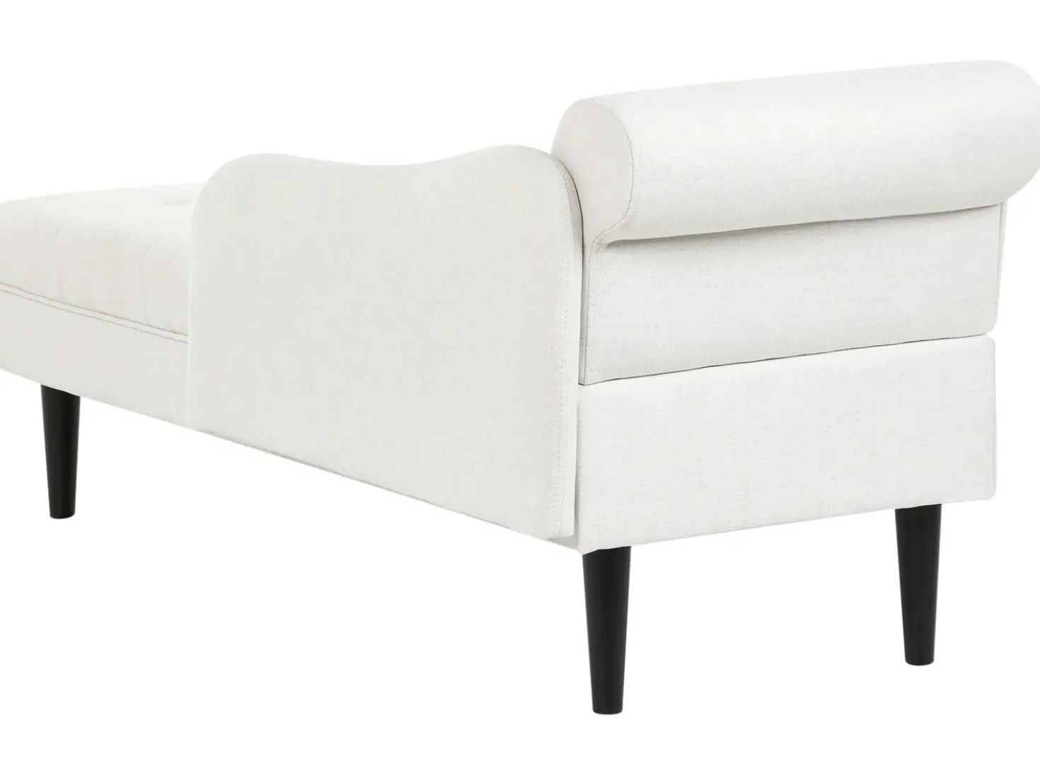 Chaise longue versione sinistra YVOIRE Tessuto Bianco sporco