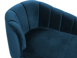 Chaise longue versione sinistra ALLIER Velluto Blu marino