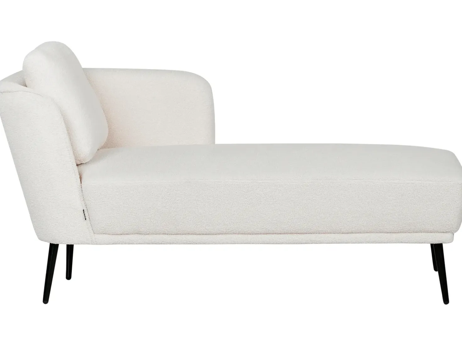 Chaise longue versione sinistra ARTHEZE Bouclé Bianco sporco