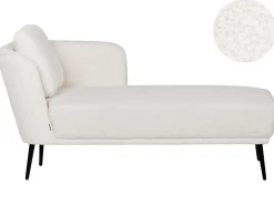 Chaise longue versione sinistra ARTHEZE Bouclé Bianco sporco