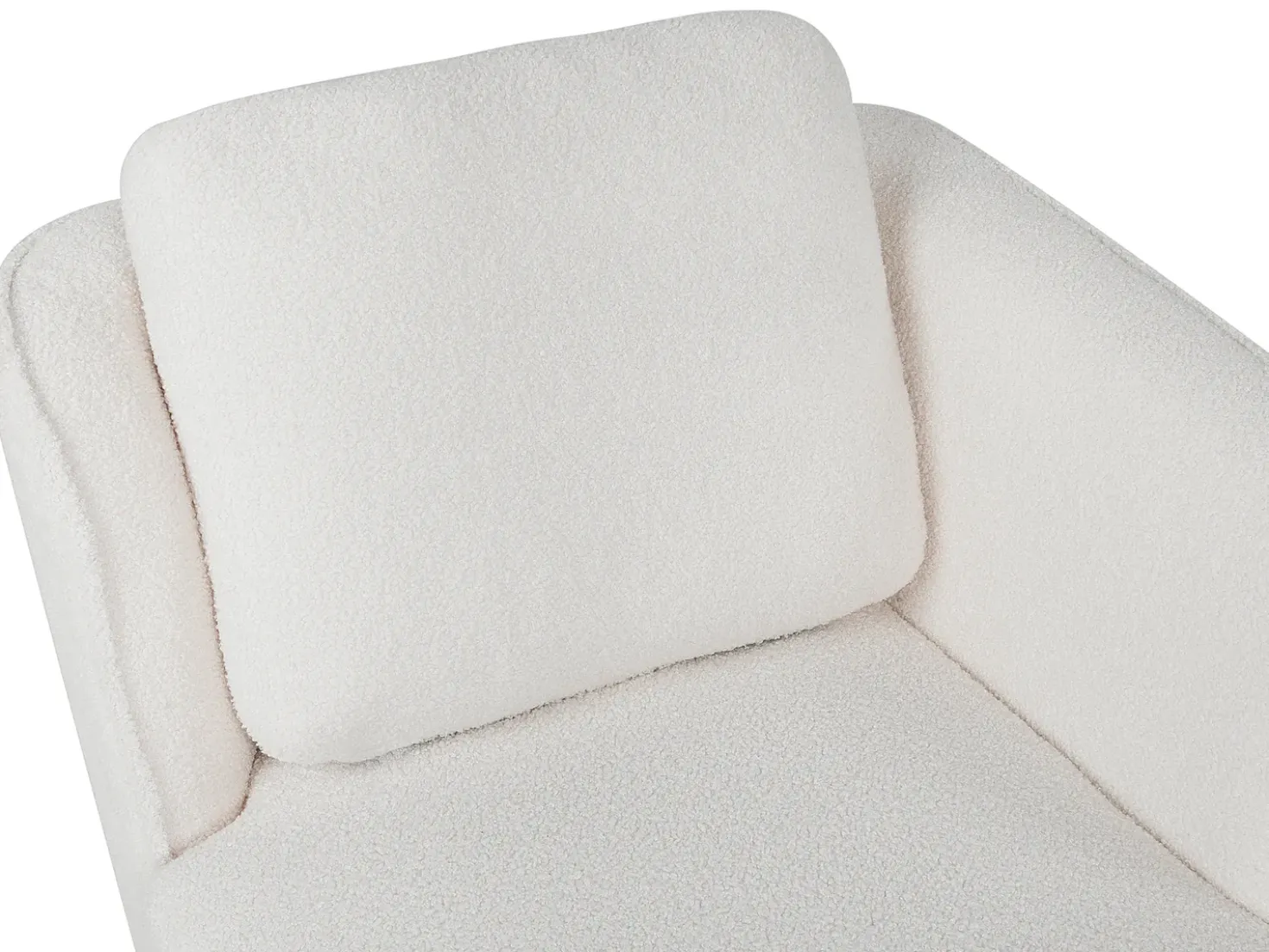 Chaise longue versione sinistra ARTHEZE Bouclé Bianco sporco