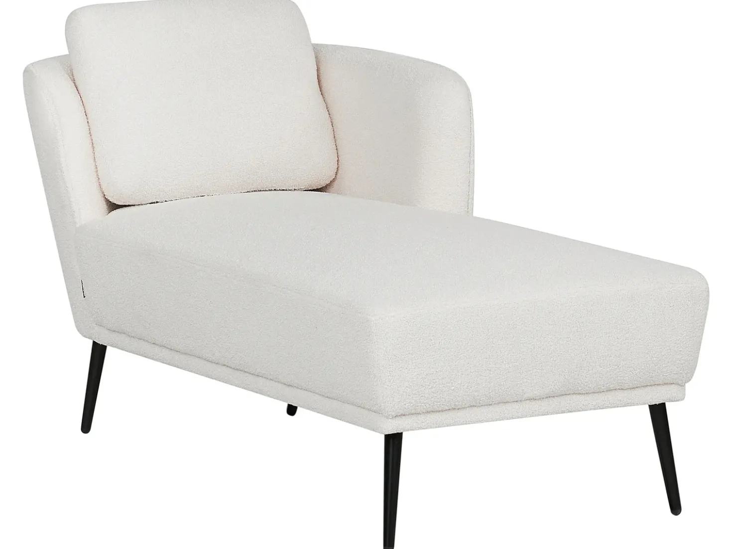Chaise longue versione sinistra ARTHEZE Bouclé Bianco sporco