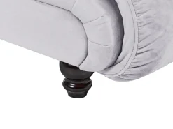 Chaise longue versione sinistra LORMONT Velluto Grigio chiaro