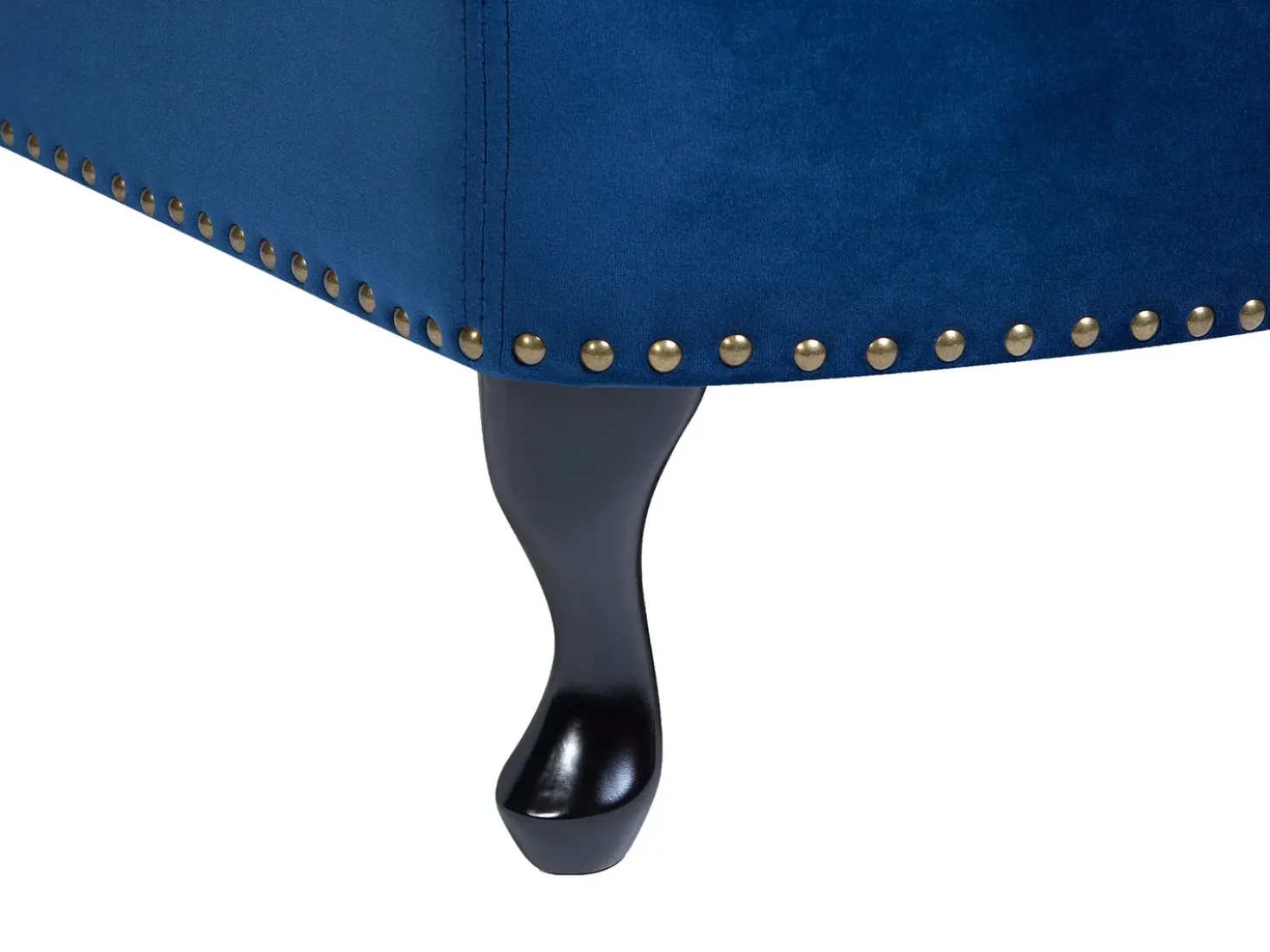 Chaise longue versione sinistra NIMES Velluto Blu marino