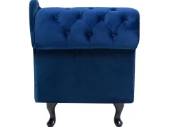 Chaise longue versione sinistra NIMES Velluto Blu marino