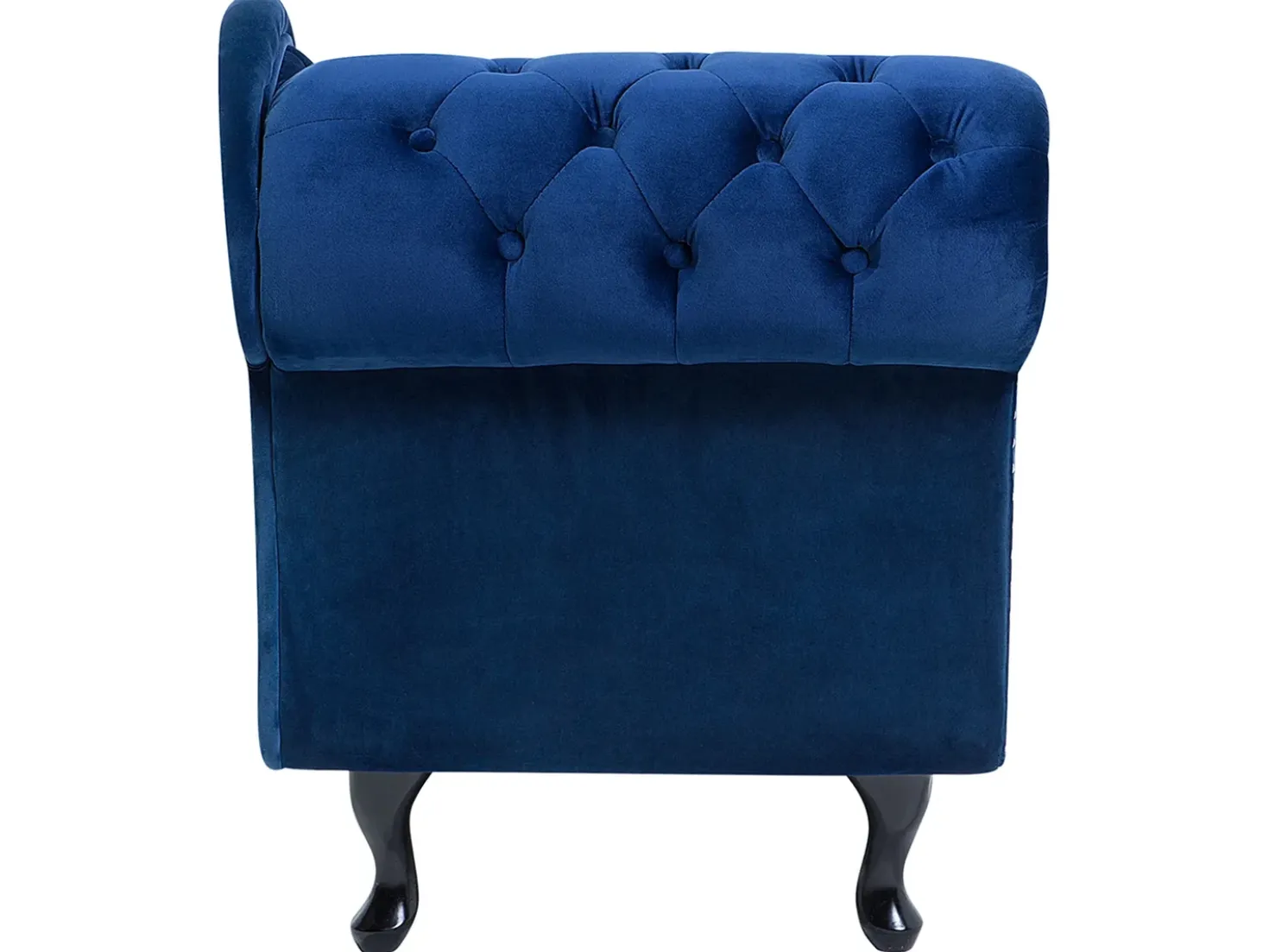Chaise longue versione sinistra NIMES Velluto Blu marino