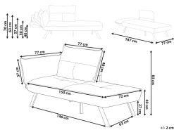 Chaise longue versione sinistra ROCAMADOUR Tessuto Tortora