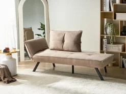 Chaise longue versione sinistra ROCAMADOUR Tessuto Tortora
