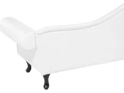 Chaise longue versione sinistra LATTES Pelle sintetica Bianco