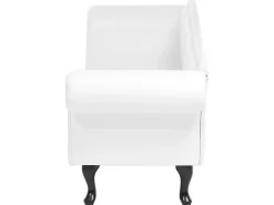 Chaise longue versione sinistra LATTES Pelle sintetica Bianco