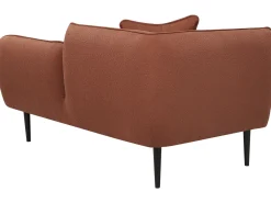 Chaise longue versione sinistra CHEVANNES Bouclé Rosso scuro