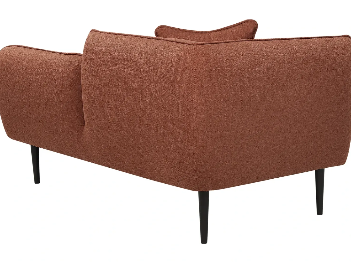 Chaise longue versione sinistra CHEVANNES Bouclé Rosso scuro