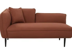 Chaise longue versione sinistra CHEVANNES Bouclé Rosso scuro