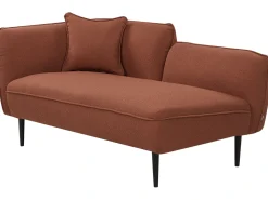 Chaise longue versione sinistra CHEVANNES Bouclé Rosso scuro