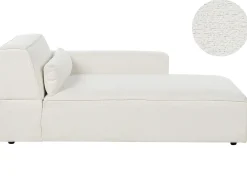 Chaise longue versione sinistra HELLNAR Bouclé Bianco sporco