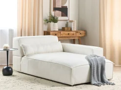 Chaise longue versione sinistra HELLNAR Bouclé Bianco sporco