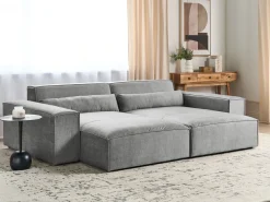 Chaise longue versione sinistra HELLNAR Tessuto Grigio