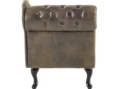 Chaise longue versione sinistra NIMES Scamosciato sintetico Marrone scuro