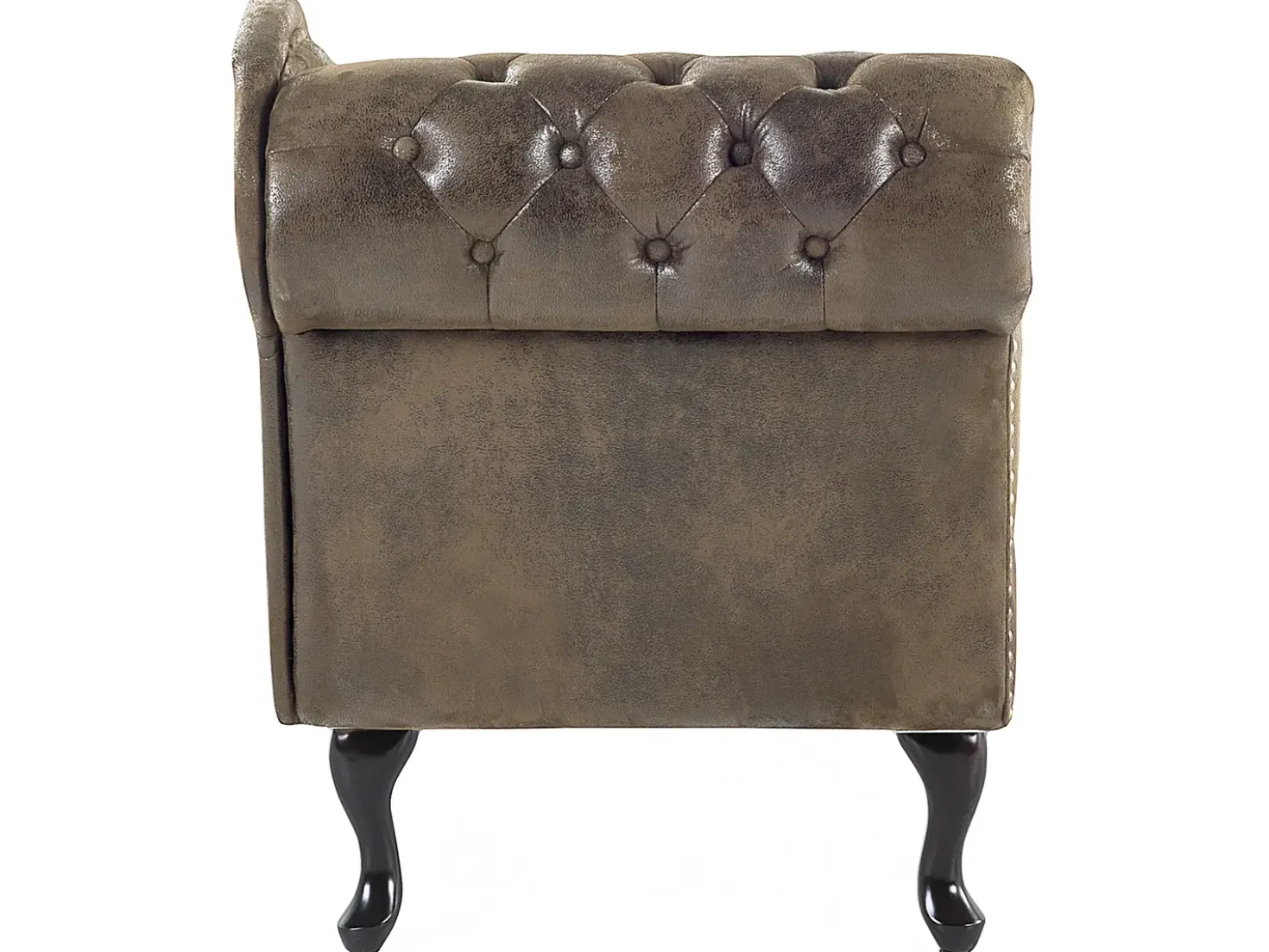 Chaise longue versione sinistra NIMES Scamosciato sintetico Marrone scuro