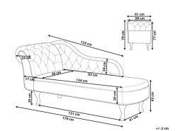 Chaise longue versione sinistra NIMES Scamosciato sintetico Marrone scuro