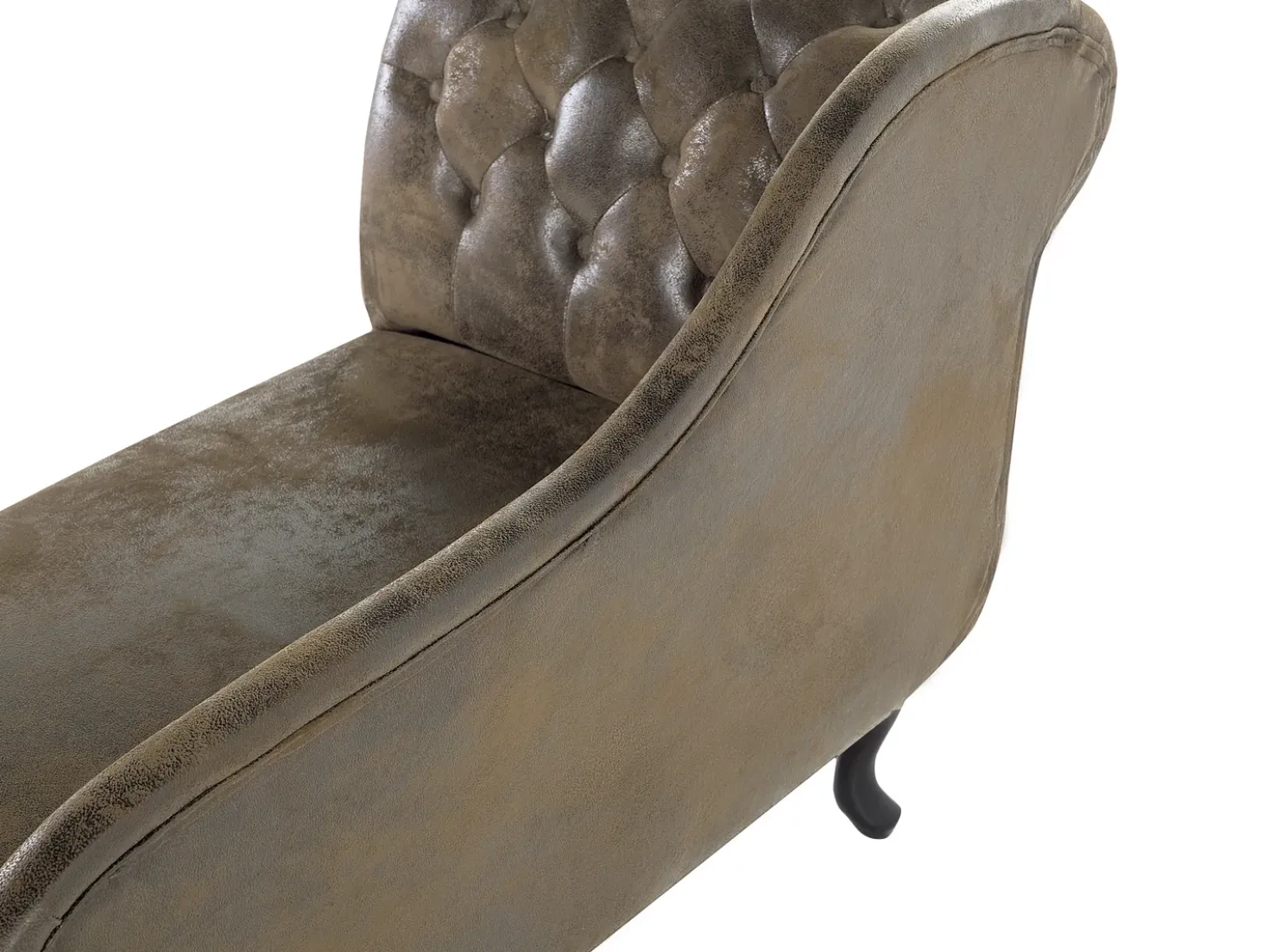 Chaise longue versione sinistra NIMES Scamosciato sintetico Marrone scuro