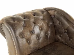 Chaise longue versione sinistra NIMES Scamosciato sintetico Marrone scuro