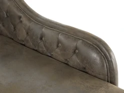 Chaise longue versione sinistra NIMES Scamosciato sintetico Marrone scuro