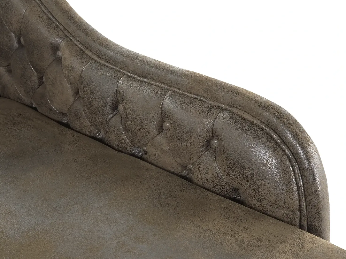 Chaise longue versione sinistra NIMES Scamosciato sintetico Marrone scuro