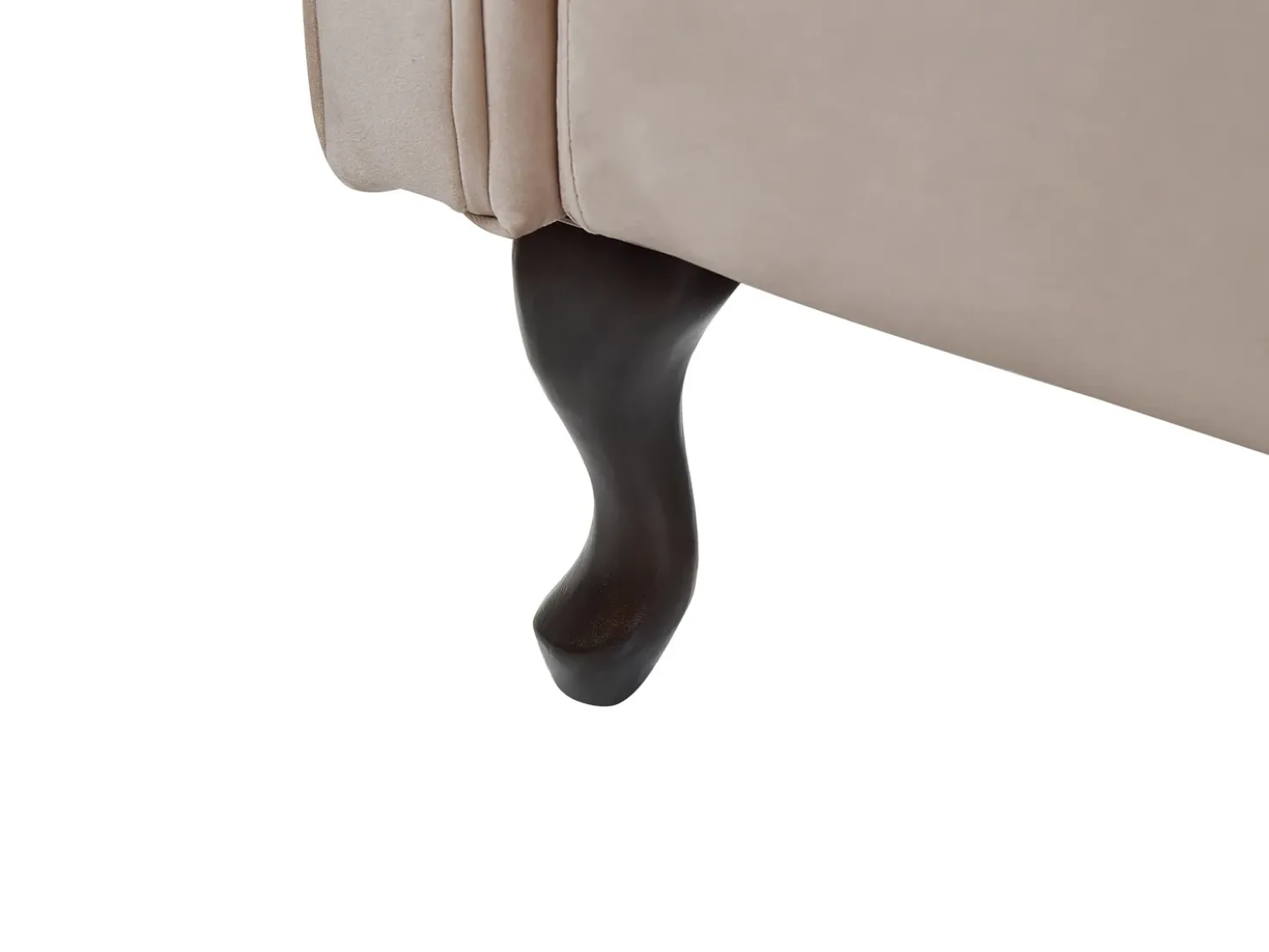 Chaise longue versione sinistra LATTES Velluto Beige