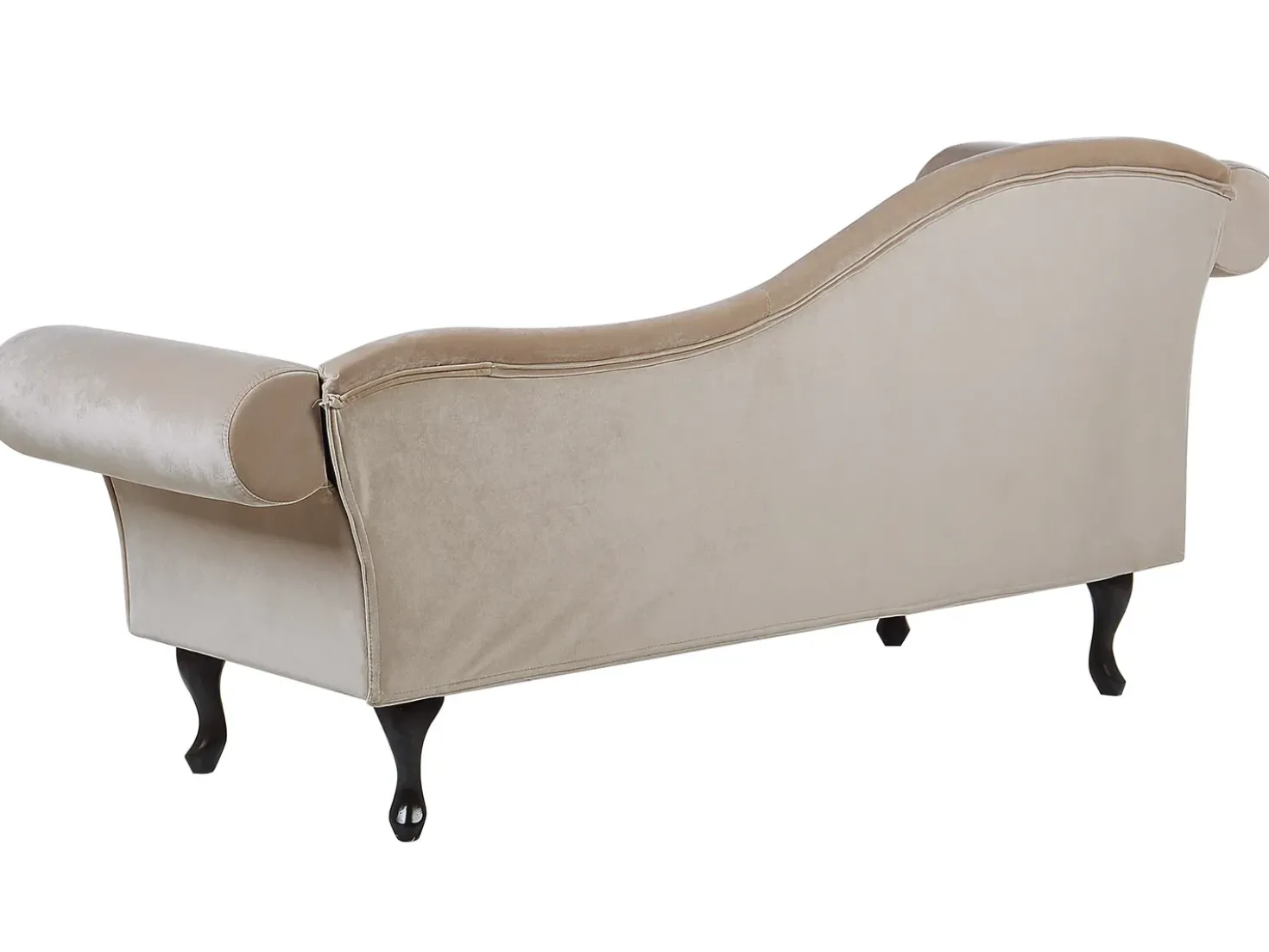 Chaise longue versione sinistra LATTES Velluto Beige