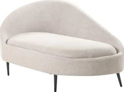 Chaise longue versione sinistra VALREAS Tessuto Tortora