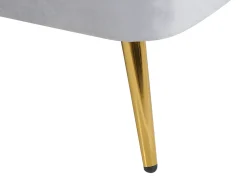 Chaise longue versione sinistra ALLIER Velluto Grigio chiaro