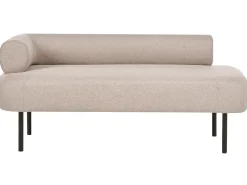 Chaise longue versione sinistra MIRMANDE Tessuto Marrone chiaro