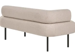 Chaise longue versione sinistra MIRMANDE Tessuto Marrone chiaro
