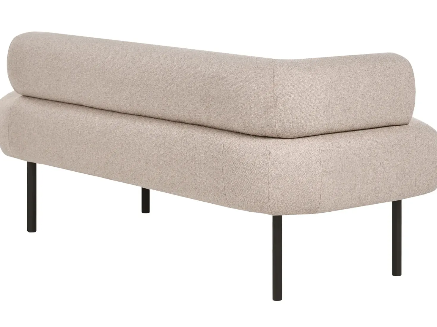 Chaise longue versione sinistra MIRMANDE Tessuto Marrone chiaro