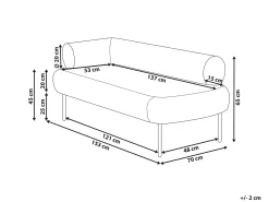 Chaise longue versione sinistra MIRMANDE Tessuto Marrone chiaro