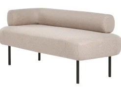 Chaise longue versione sinistra MIRMANDE Tessuto Marrone chiaro