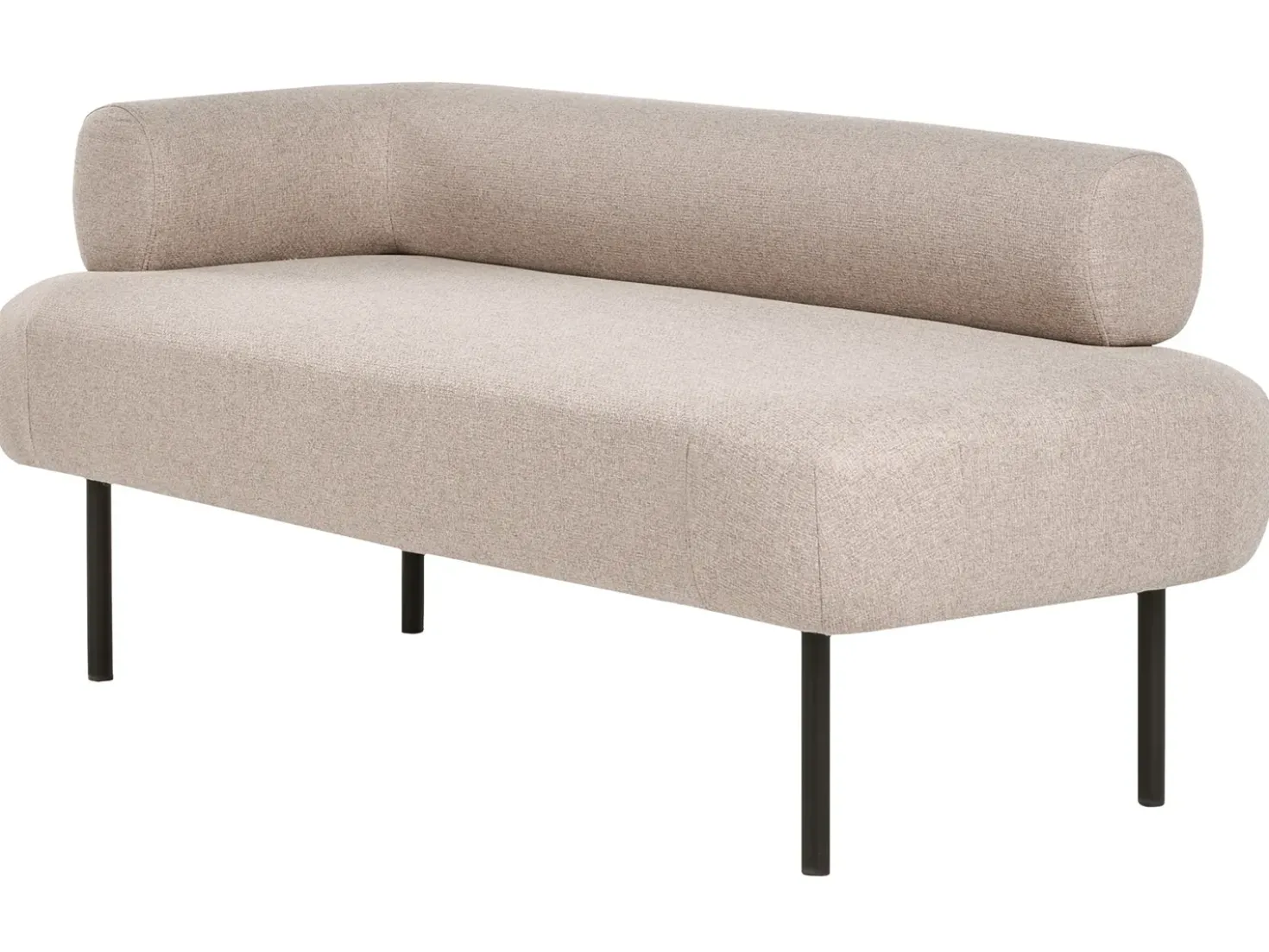 Chaise longue versione sinistra MIRMANDE Tessuto Marrone chiaro