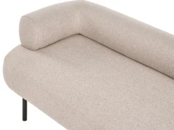 Chaise longue versione sinistra MIRMANDE Tessuto Marrone chiaro