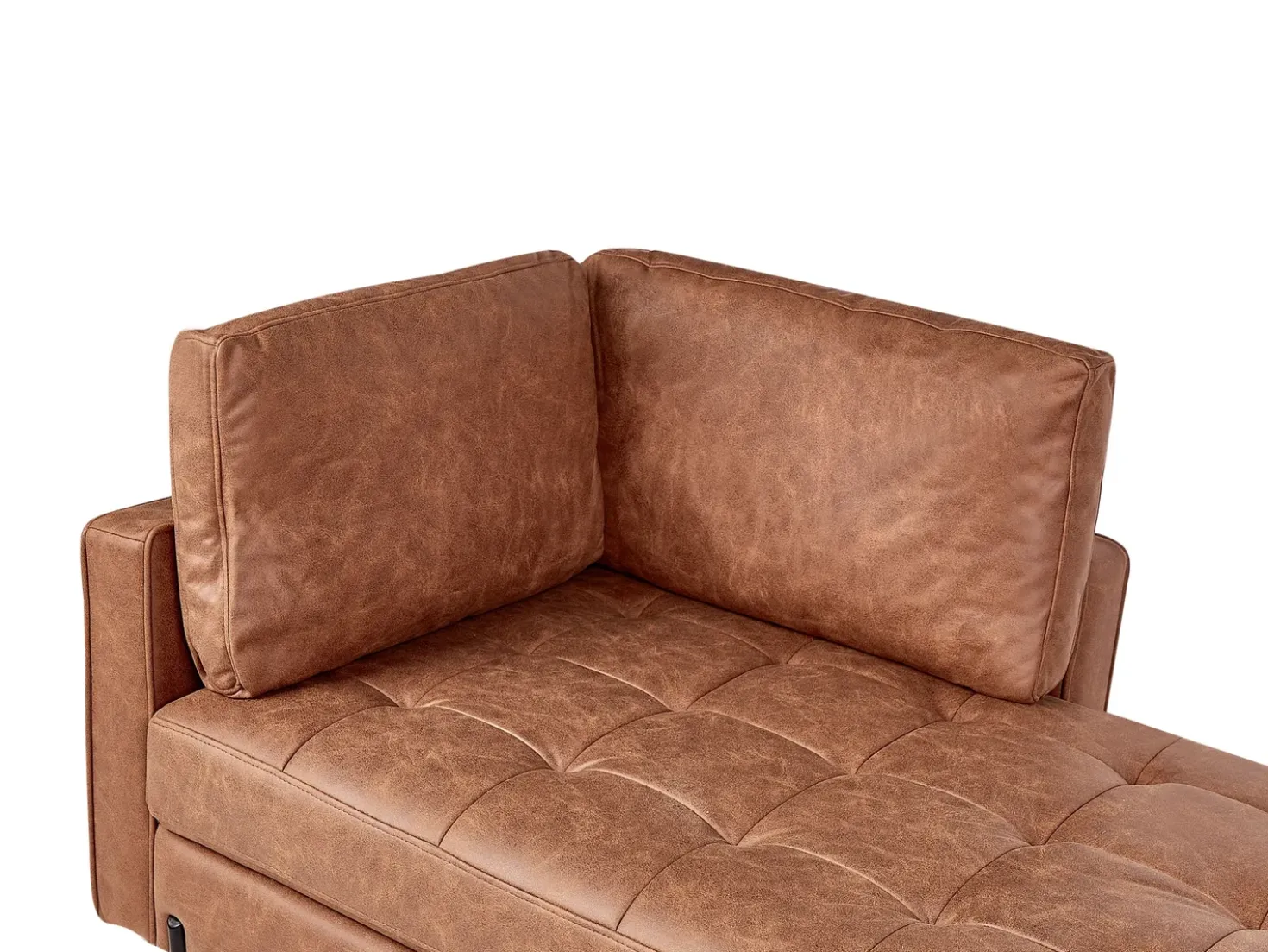 Chaise longue versione sinistra REBAIS Pelle sintetica Marrone dorato