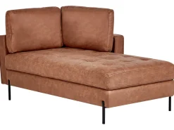 Chaise longue versione sinistra REBAIS Pelle sintetica Marrone dorato
