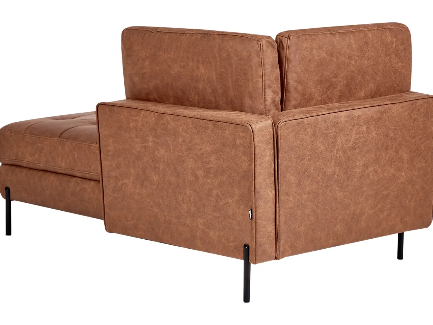Chaise longue versione sinistra REBAIS Pelle sintetica Marrone dorato