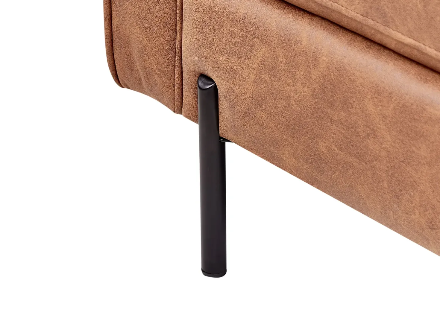 Chaise longue versione sinistra REBAIS Pelle sintetica Marrone dorato