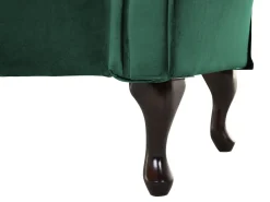 Chaise longue versione sinistra LATTES Velluto Verde scuro