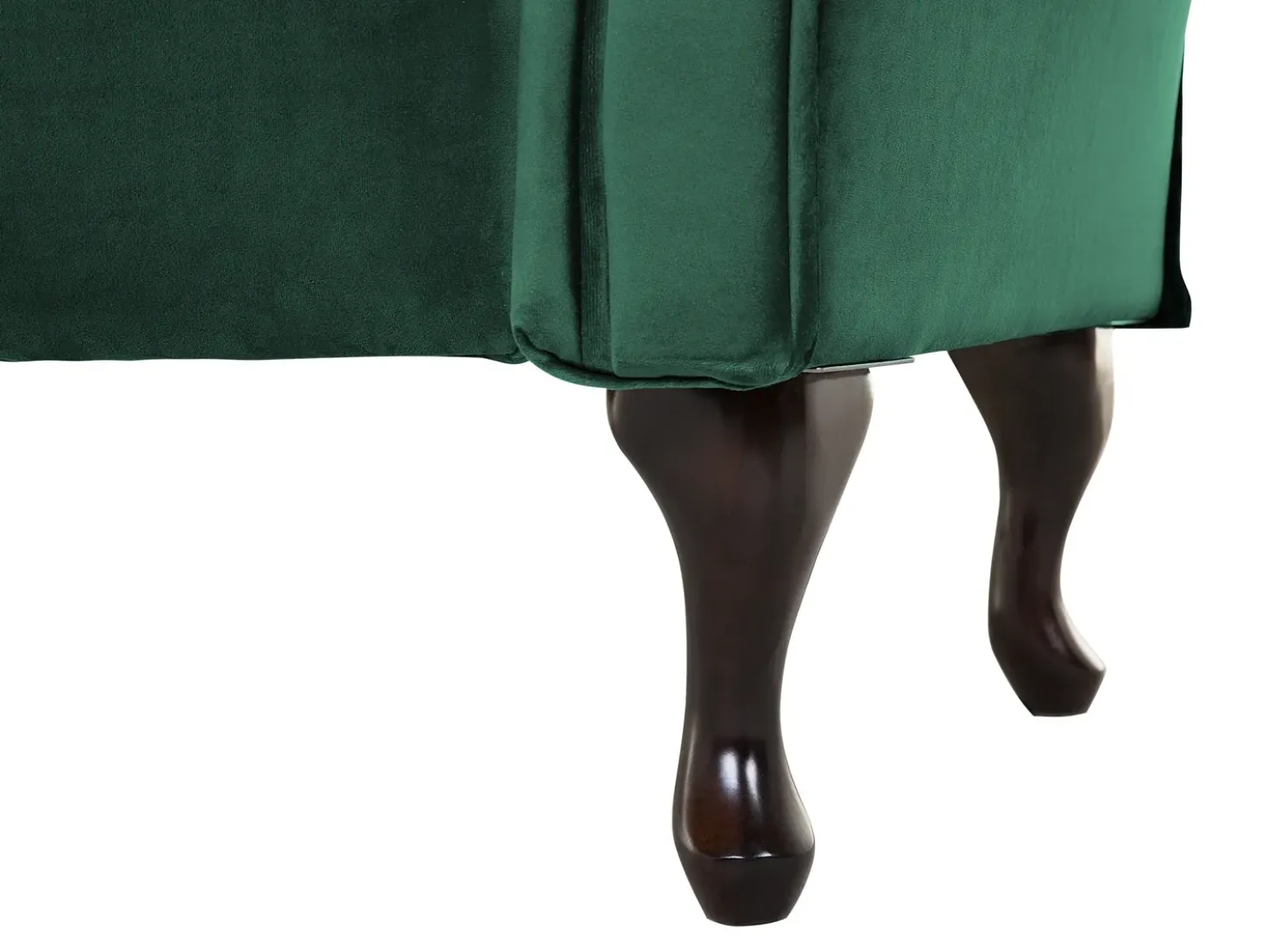 Chaise longue versione sinistra LATTES Velluto Verde scuro